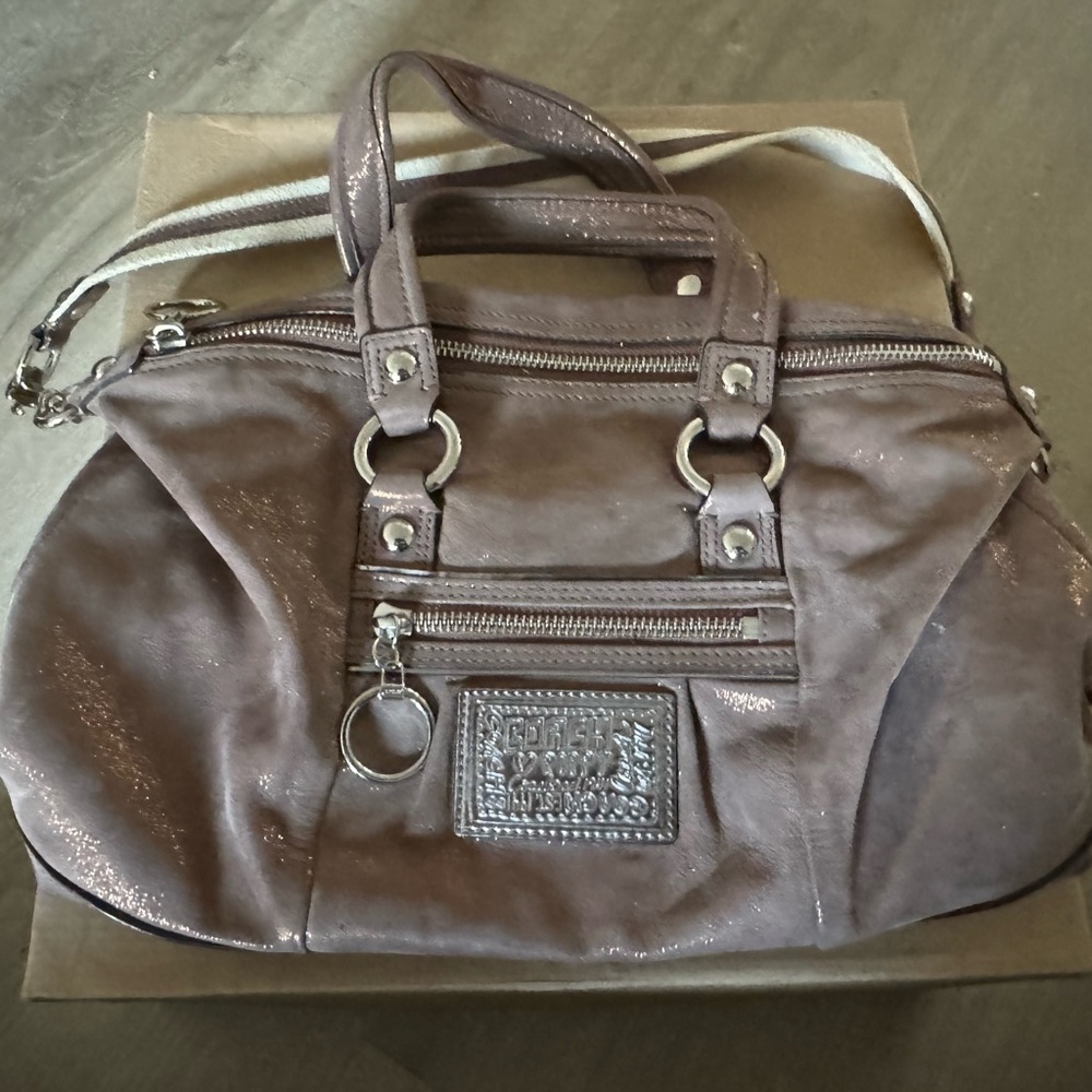 Coach Shimmering Mauve Shoulder Bag